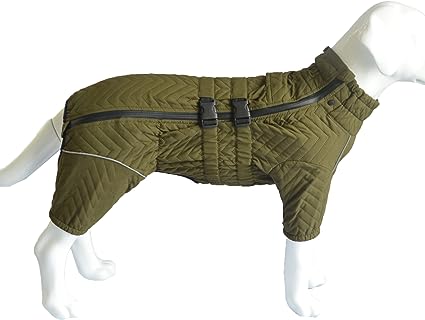 warm dog coat with legs